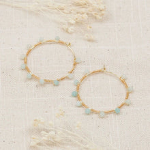 Pritti Hoops Amazonite
