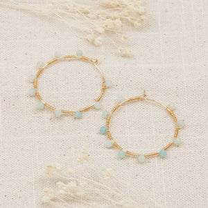 Pritti Hoops Amazonite