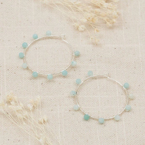 Pritti Hoops Amazonite