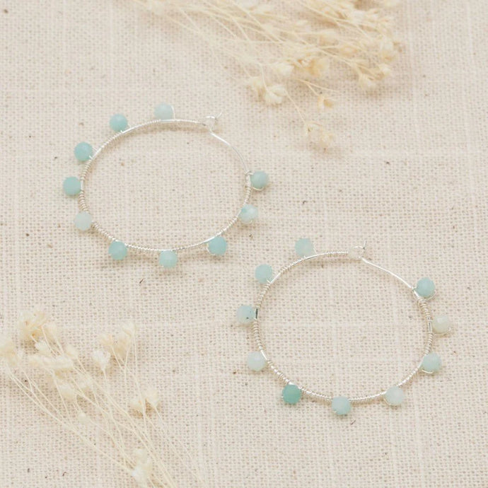 Pritti Hoops Amazonite