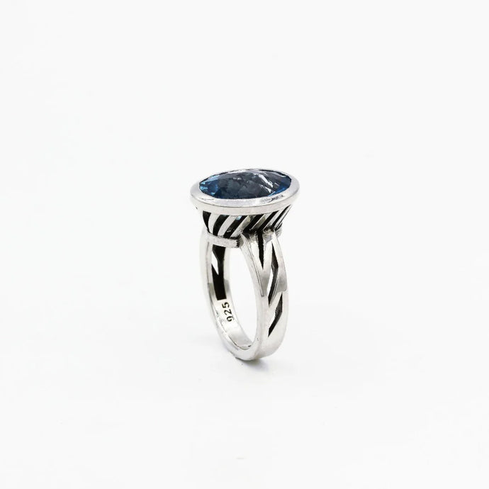 Temple of Apollo Blue Topaz Ring