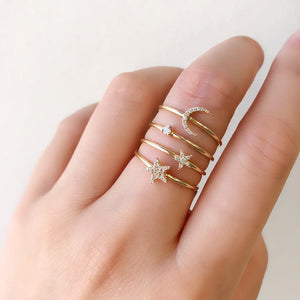 Crescent Moon Stackable Ring