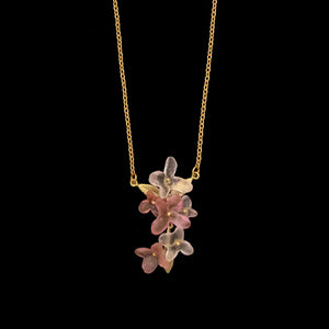 Pink Hydrangea Pendant Necklace