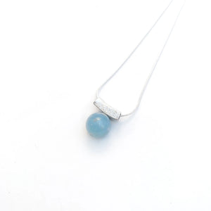 Balance Aquamarine Slider Necklace