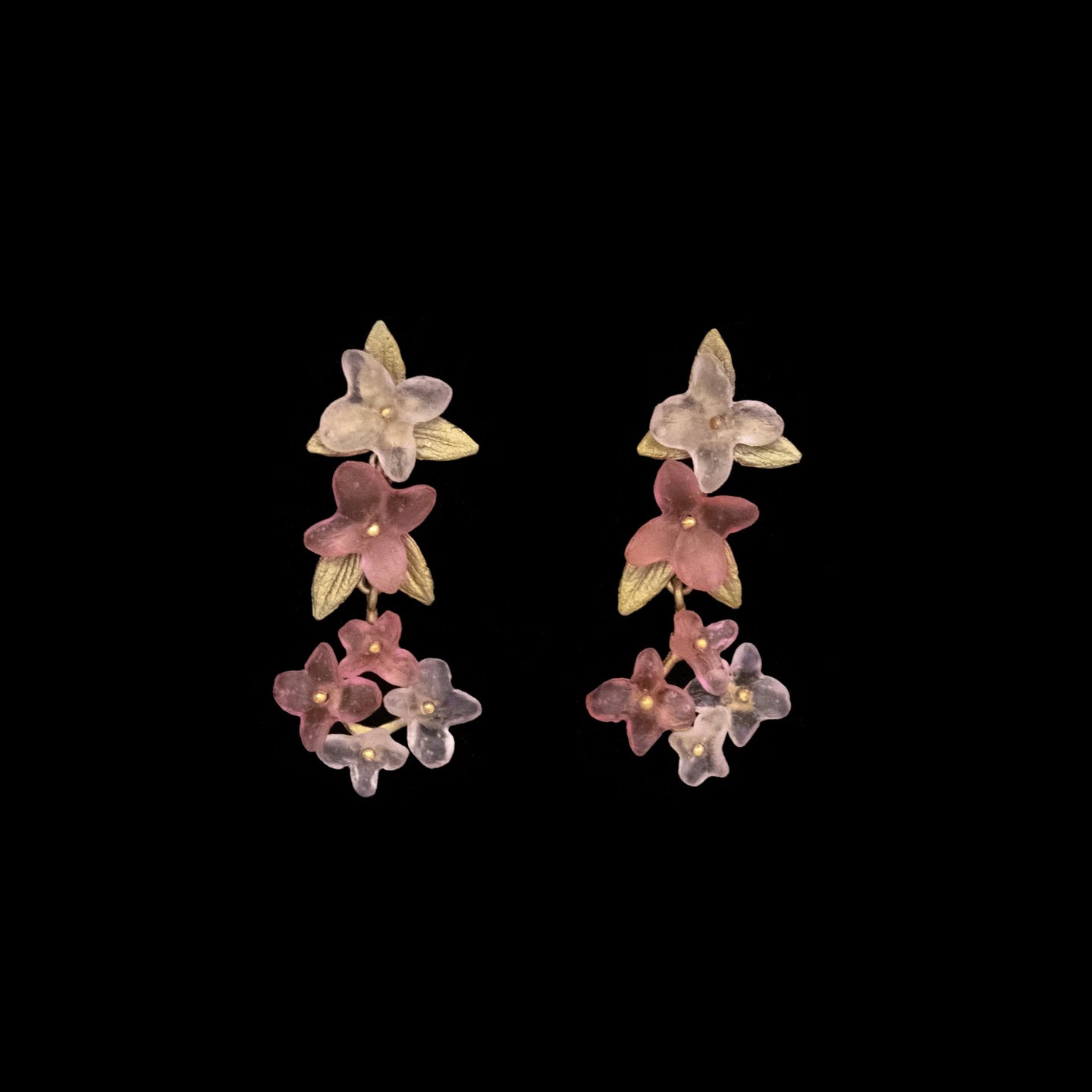 Pink Hydrangea Statement Earrings