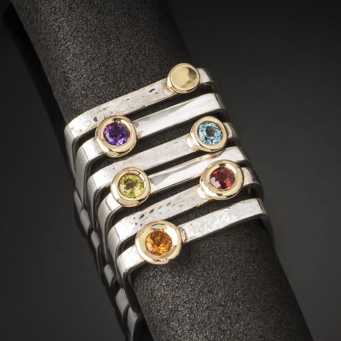 Skinny Stacking Garnet Ring