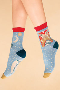 Owl by Moonlight Women's Ankle Socks