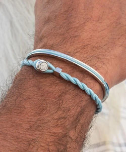 Easy Ed Sky Blue Silver Bracelet