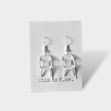 3D printed plastic chairs dangle earrings