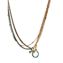 Stacked gold and silver chain necklaces