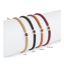 Tiger Eye Macrame Beaded Bracelet