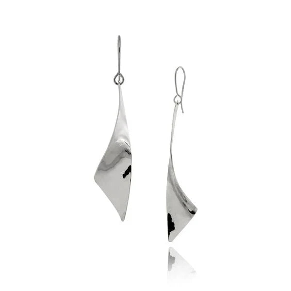 Viento Medium Silver Earrings