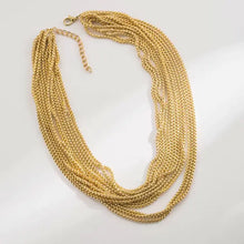 Various layered chain gold necklace