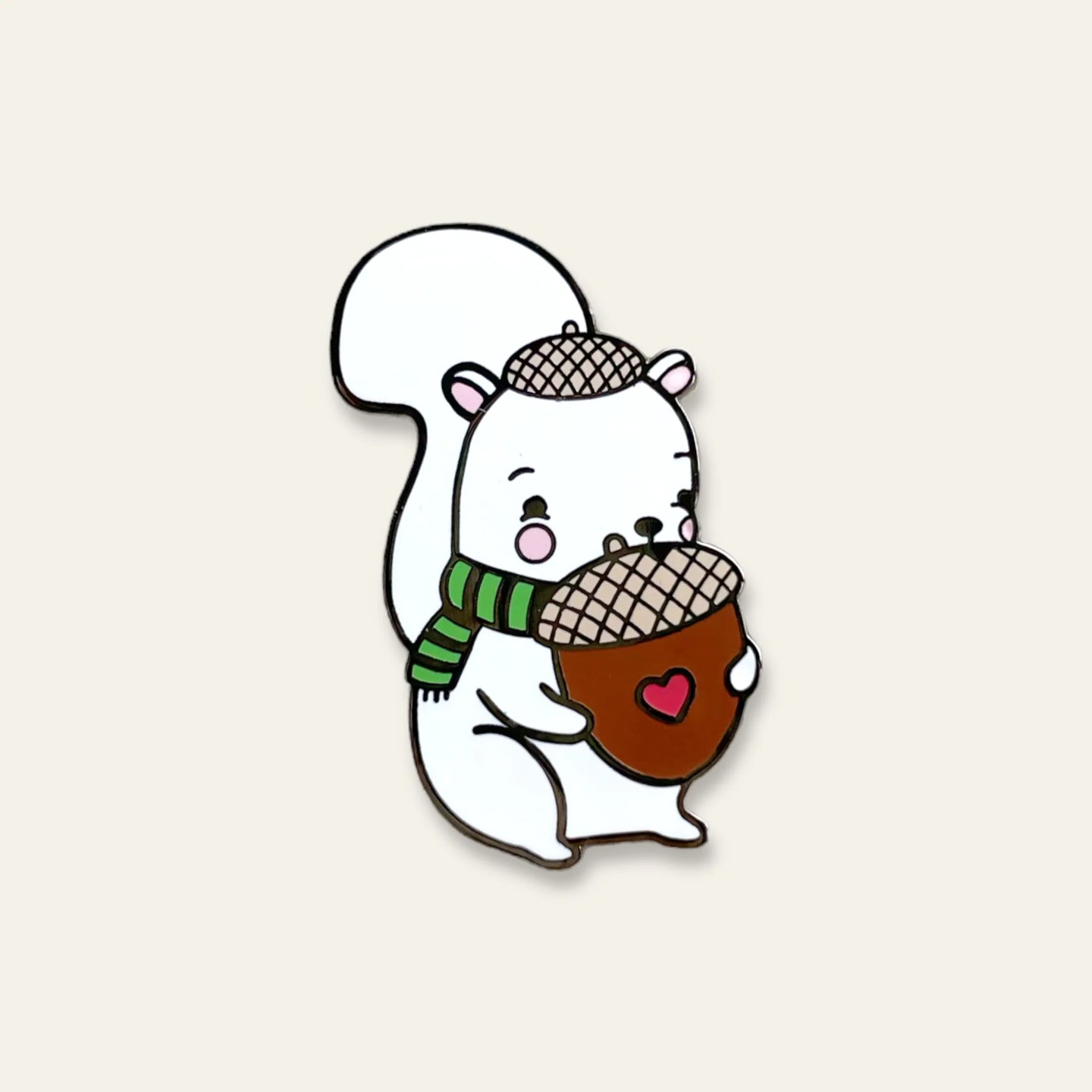 Winter Squirrel Enamel Pin