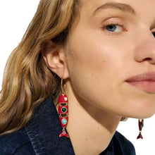 Big Catch Fish Multi Stone Earrings
