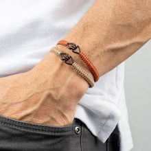 Leather and Macrame Bracelet