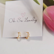 Aria Opal Huggie Hoop Earrings