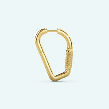 Gold carabiner earring