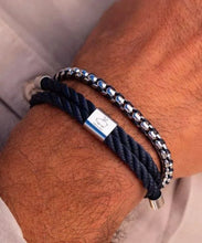 Catena Venetian Navy Silver Bracelet