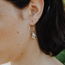 Hoop Porcelain Figure Earrings