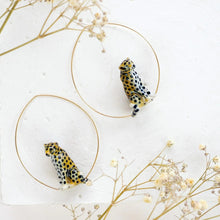 Hoop Porcelain Figure Earrings