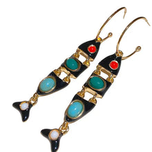 Big Catch Fish Multi Stone Earrings