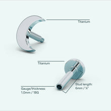 Moon Flat Back Earring