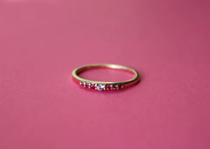 Purple Sapphire, Ruby & Amethyst Ring