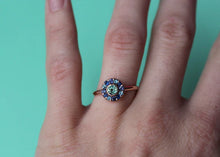 Coloured Sapphire & Blue Topaz Ring