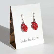3D printed anatomy heart dangle earrings
