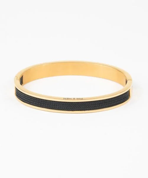 Women's Emily Black Gold Cuff