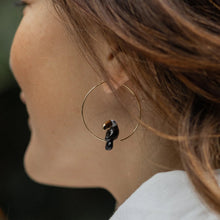 Hoop Porcelain Figure Earrings