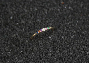 Coloured Sapphire, Citrine & Amethyst Ring