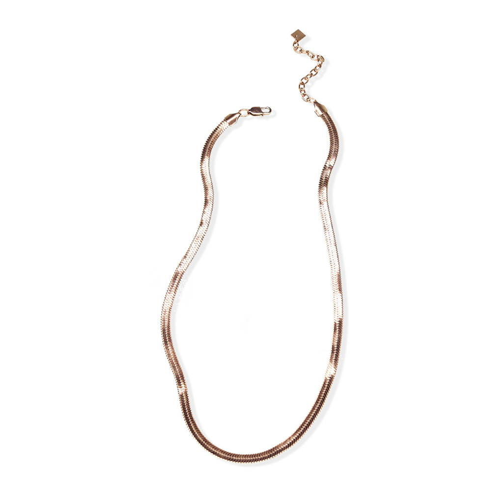 jj+rr Alessandra Serpentine Necklace Rose Gold 3N12RG