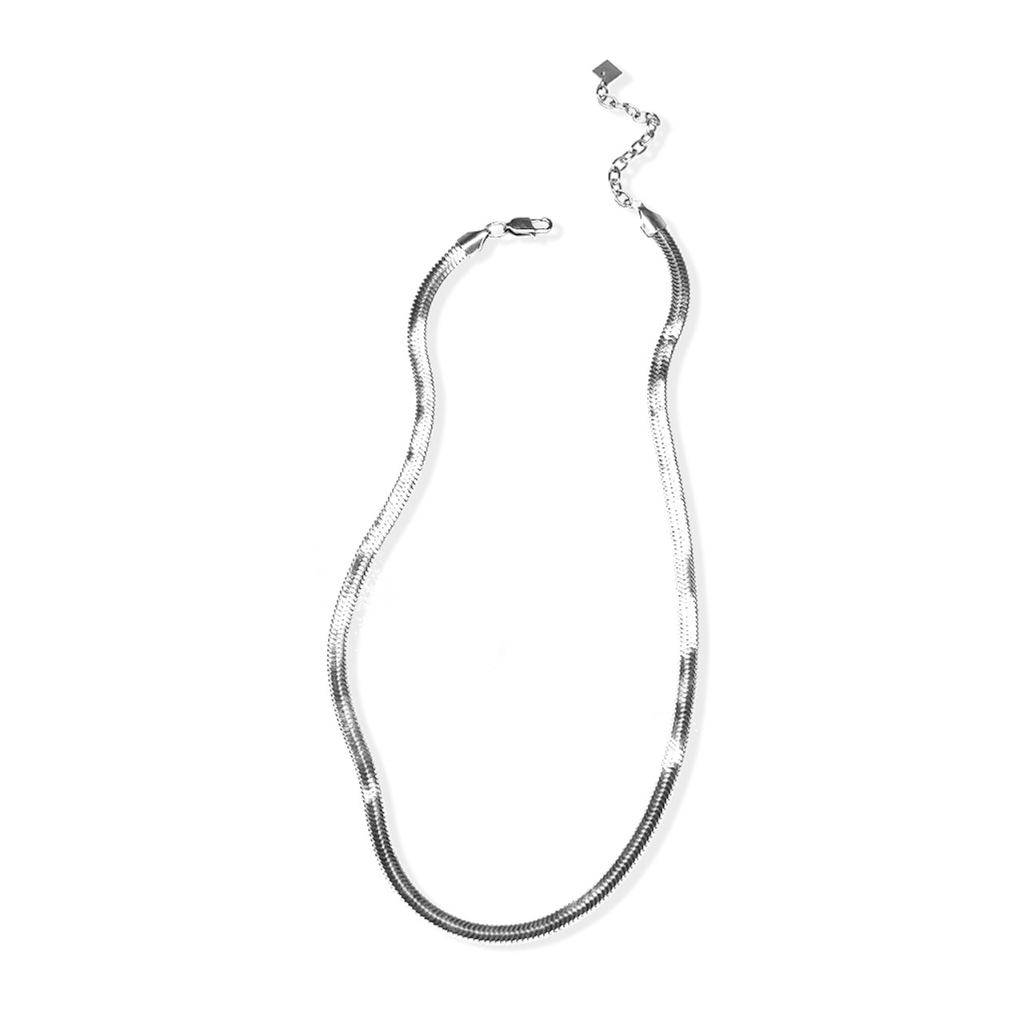 jj+rr Alessandra Serpentine Necklace Silver 3N12S