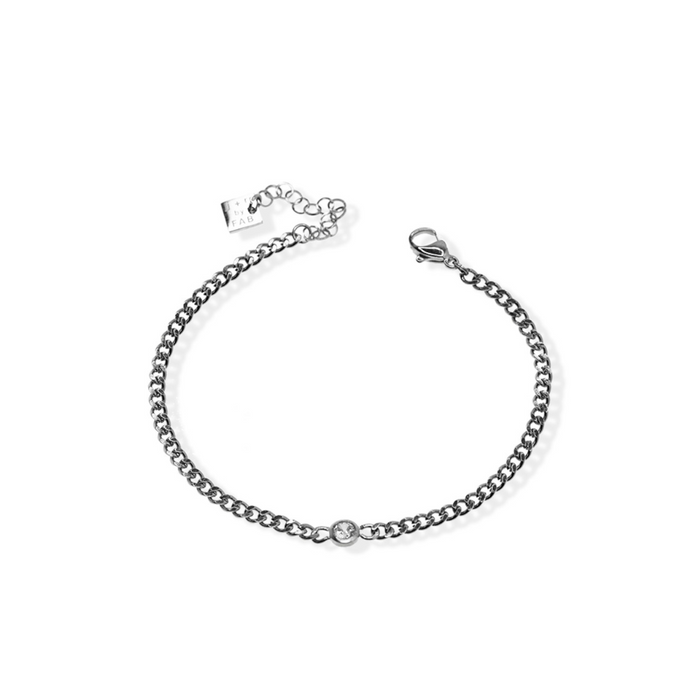 jj+rr Alex Crystal Bracelet Silver 2B3S