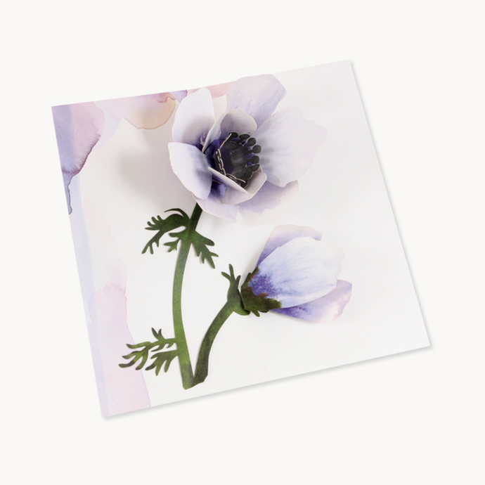 Up With Paper Anemone Flower Card AL039