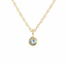Kris Nations Aquamarine Charm Necklace Gold N778-G-AQUA