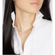 jj+rr Asymmetrical Initial Necklace 'S' Rose Gold 9N10RGS