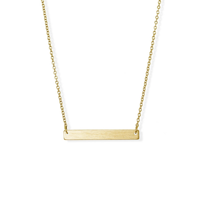 jj+rr Bar Necklace Gold 4N407-G