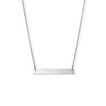 jj+rr Bar Necklace Silver 4N407-S
