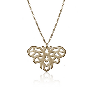 jj+rr Bee Origami Necklace Gold 7N4-G