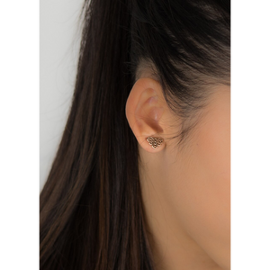 jj+rr Bee Origami Studs Rose Gold 7E4-RG