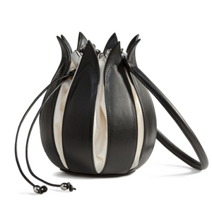 Cream and black handbag best sale