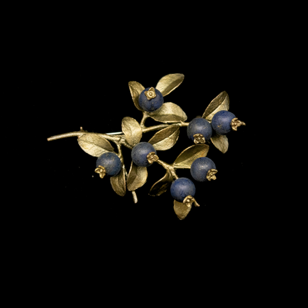 Silver Seasons Blueberry Brooch 5666BZBC