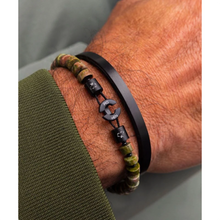 Pig & Hen Brontide Dragon Blood Jasper Bracelet P38-253559