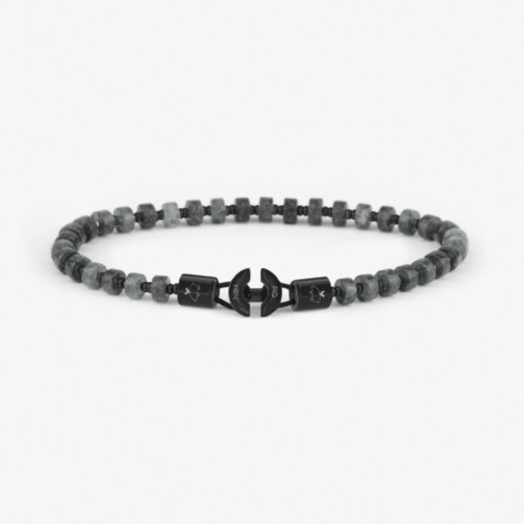 Pig & Hen Brontide Spectrolite Black Bracelet P37-FW21-283819