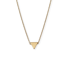 jj+rr Brushed Triangle Necklace Gold 4N401-G