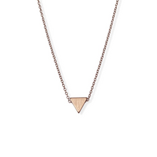 jj+rr Brushed Triangle Necklace Rose Gold 4N401-RG