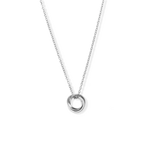 jj+rr Brushed Triple Ring Necklace Silver 4N25-S